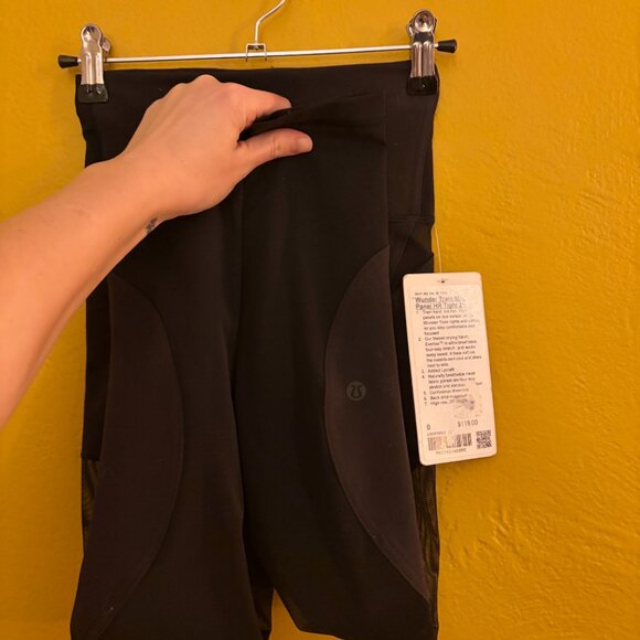 Lululemon Wunder Train Mesh Panel HR Tight 25” - Black - Size 0 NWT - Picture 5 of 7